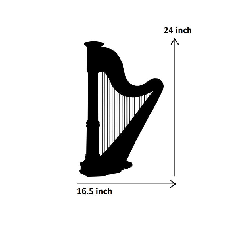 Harp Black Iron Wall Accent media 5