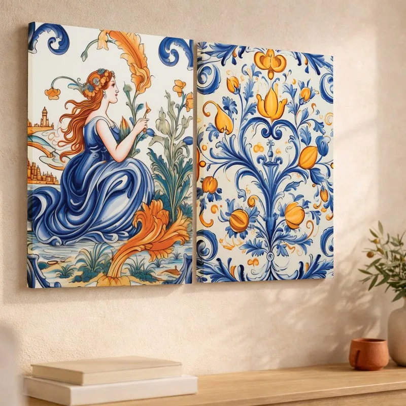 Flowy Muse Canvas Wall Art - Set of Two media 3