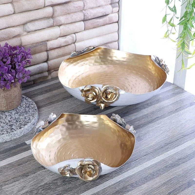 Karthava Ethnic Urli (White) - Set Of Two media 1