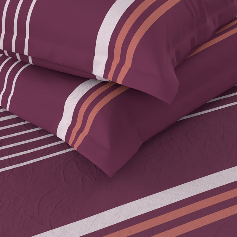 Nautica  Versailles Veil  Cotton Bedsheet (Maroon) - 210 TC media 5