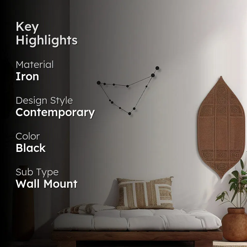 Capricorn Constellation Black Iron Wall Accent media 2