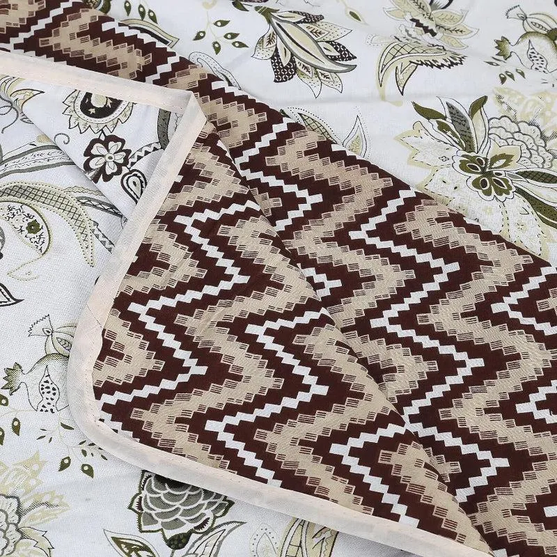 Prisha Ethnic Reversible Cotton Dohar (Brown) - 180 GSM media 3