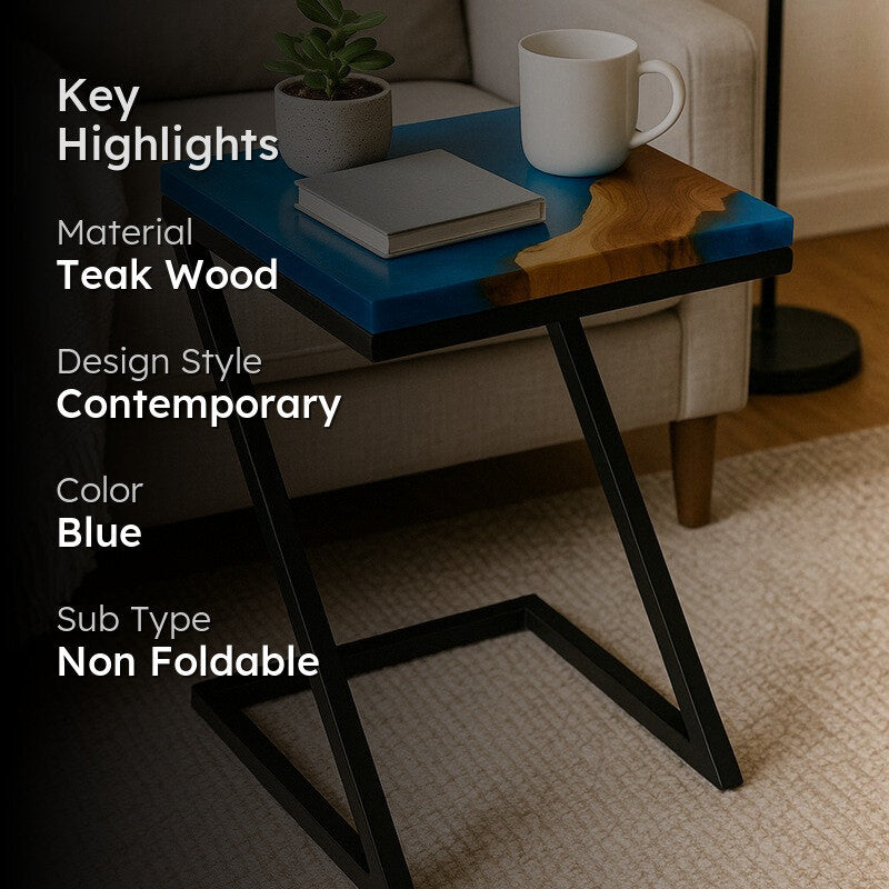 Onyxa Teak Aura Side Table media 2