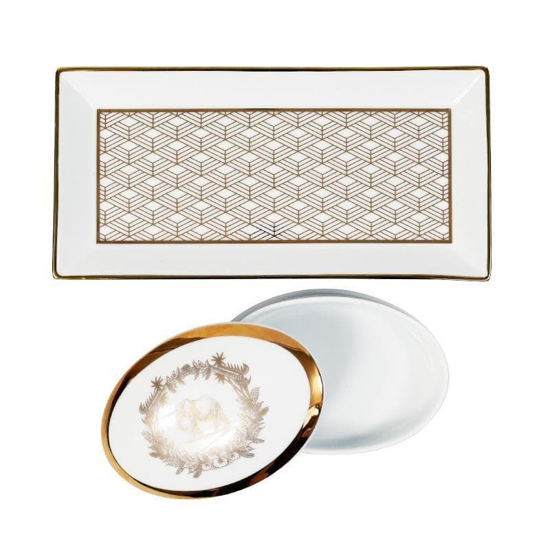 Fiona Glaze Trinket Tray with Box-2 Piece Set media 4