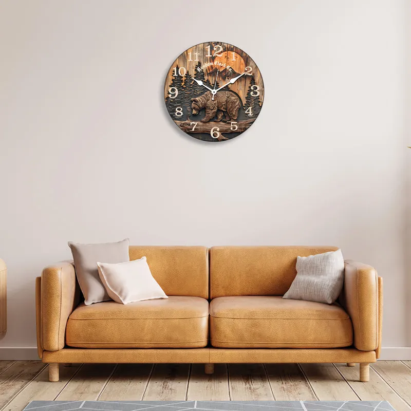 Tempo Aura Analog Wooden Wall Clock media 4