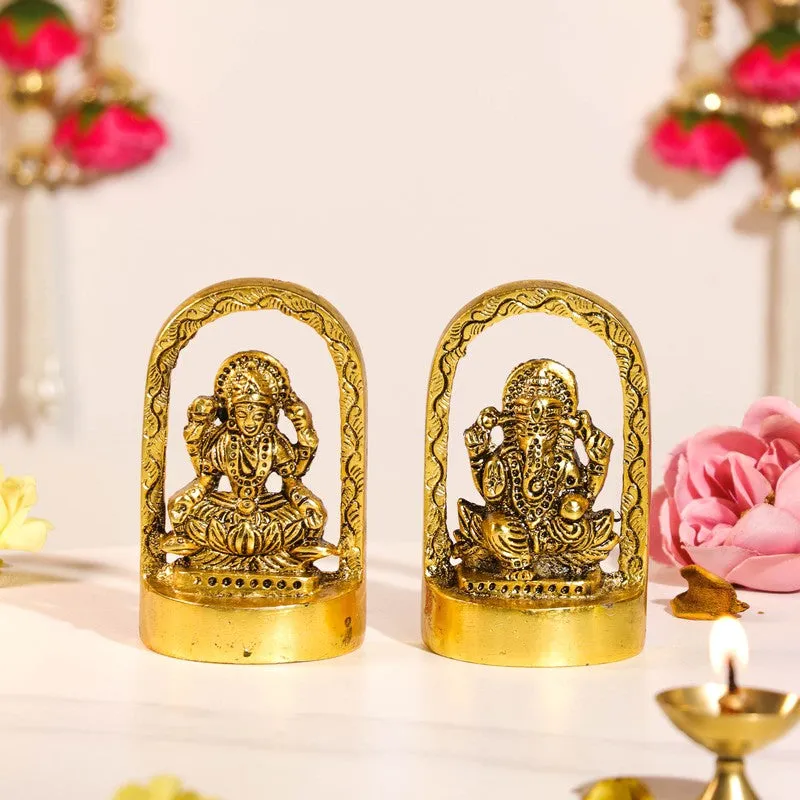Elowen Lakshmi & Ganesh Idols & Sets - Set Of Two media 1