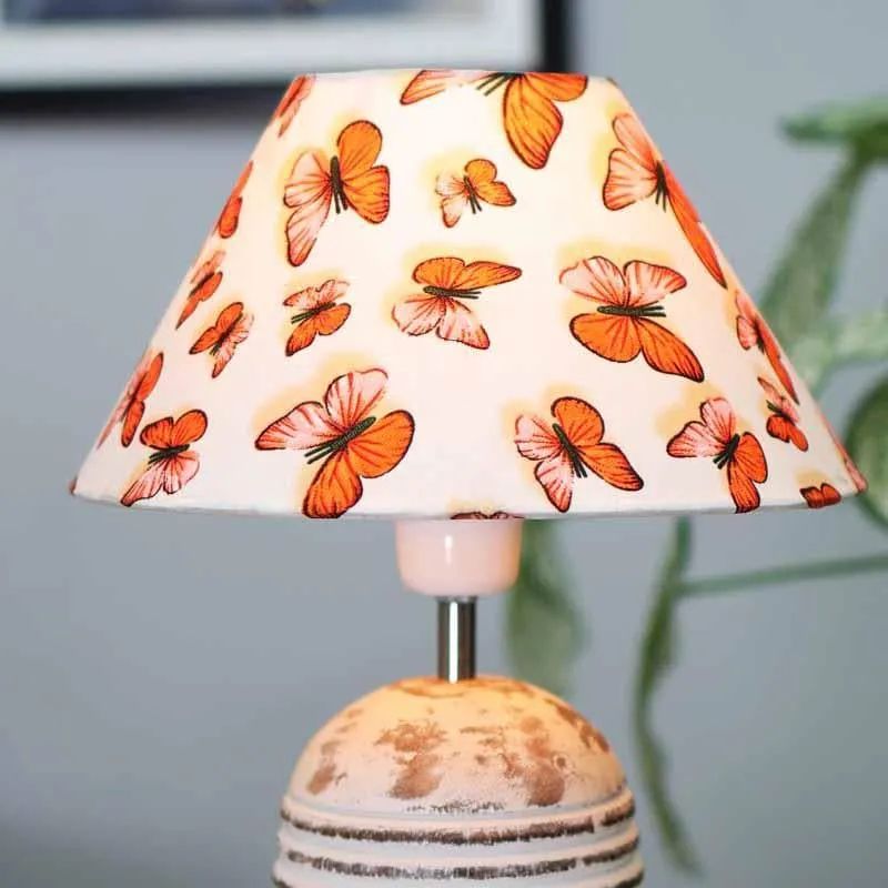 Monarch Relm Fabric Table Lamp - Orange,White media 3