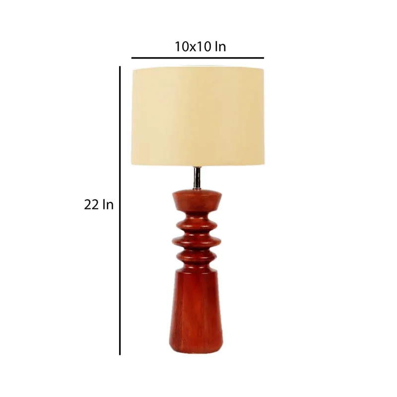 Vellume Wooden Table Lamp - Brown,Beige media 5