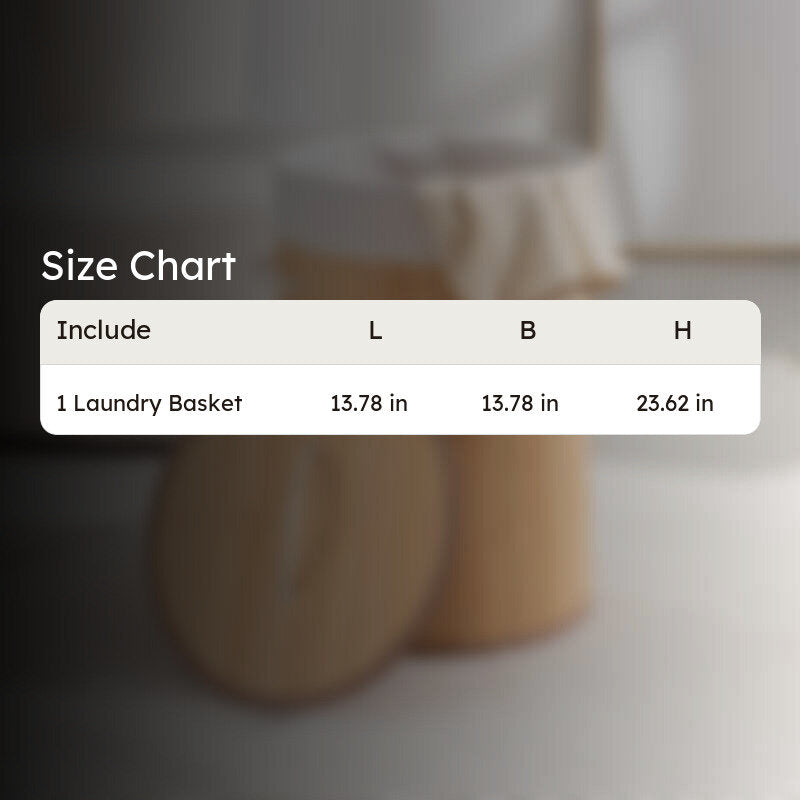 Rioware Tall Storage Bamboo Laundry Basket - Natural Wood media 10