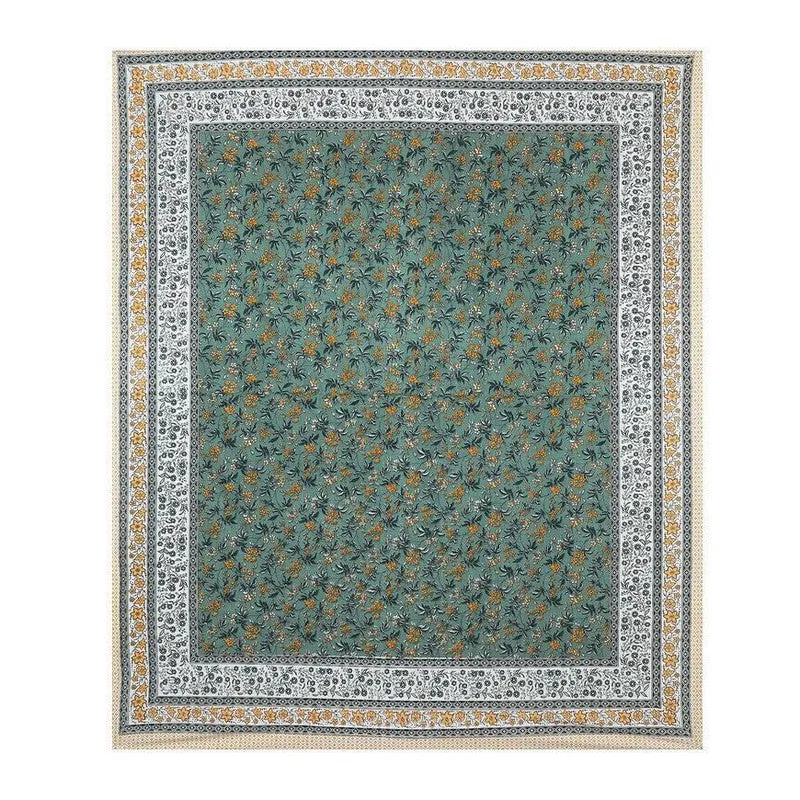 Florava Cotton Bedsheet (Green,White) - 240 TC media 5
