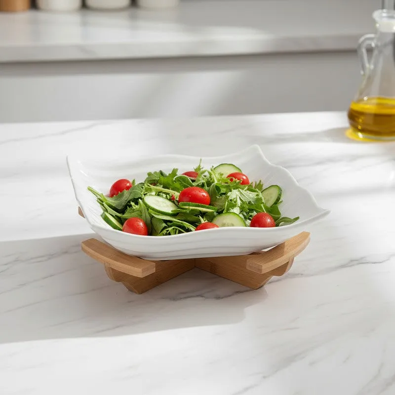 Pure Serve Ceramic Serving Bowls(1200 mL Each) - Set Of Two media 5