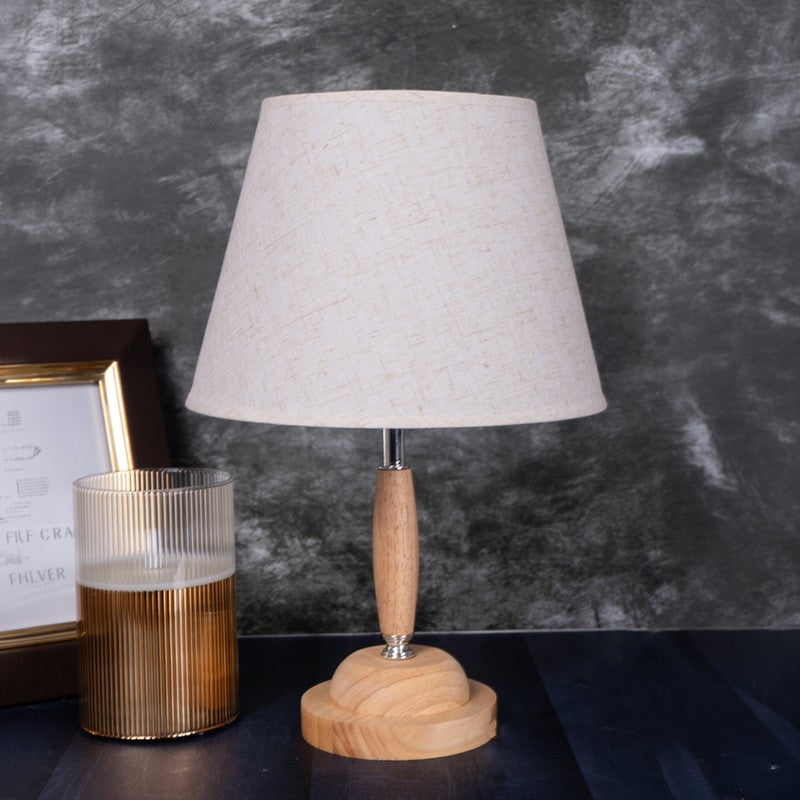 AarviDecor Branson Decorative Wooden Table Lamp - White media 3