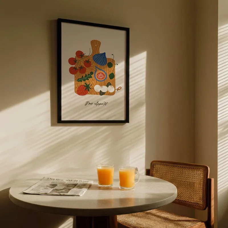Kitchen Banquet Archival Canvas Wall Art - Black media 5