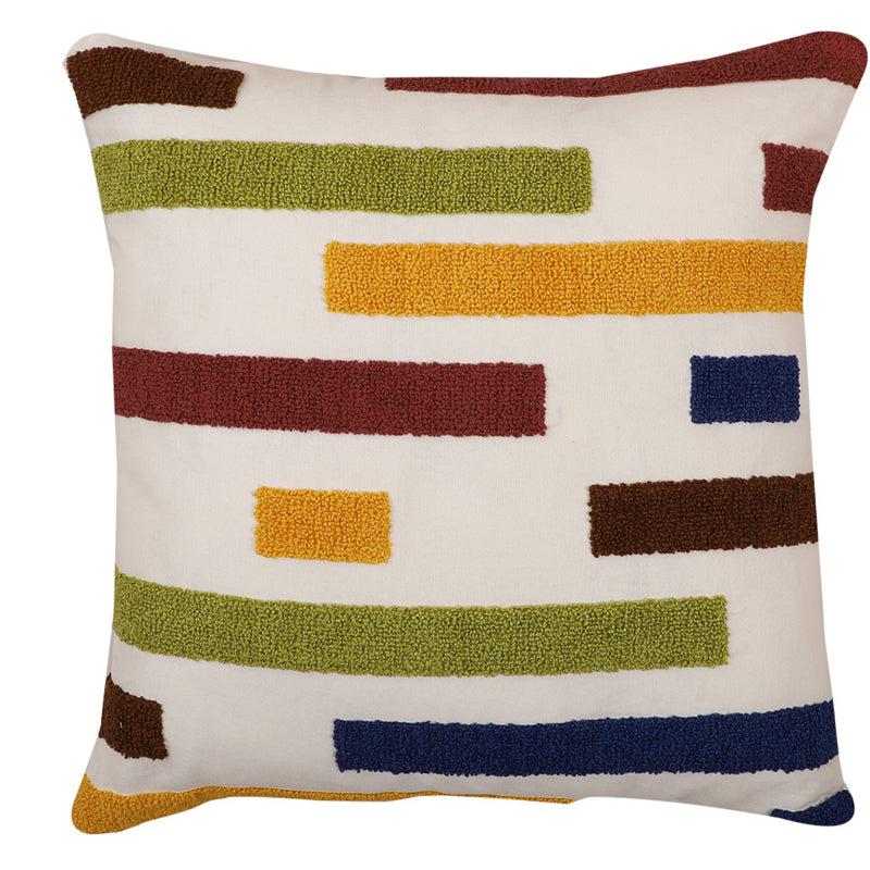 Lagos Sunset Tufted Cotton Cushion Cover - Set Of Two media 3