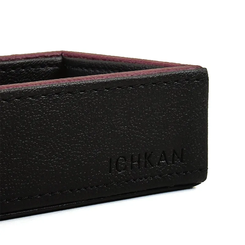 Tisca Faux Leather Cutlery Tray - Black media 5