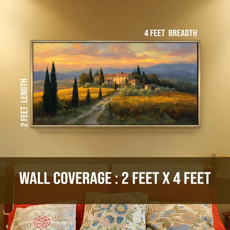 Vineyard view Canvas Wall Painting With Frame media 8