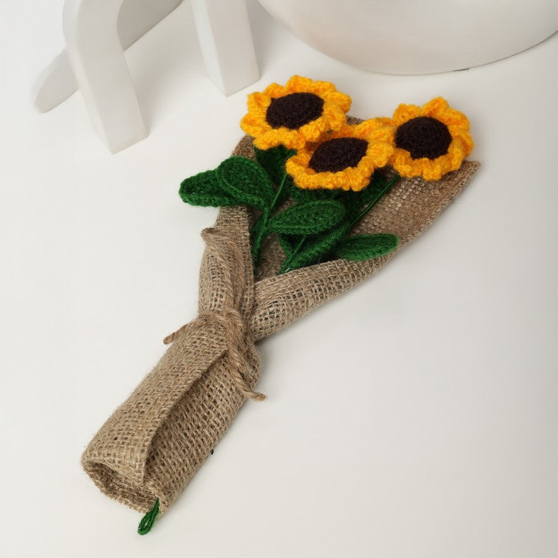 Crochet Handmade Tulip Bouquet (Yellow) - Set Of Three media 4