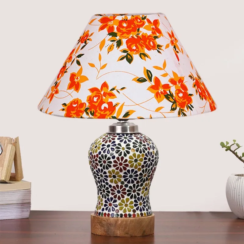 Aurelia Fleur Cone Wooden Table Lamp - Multicolor media 4