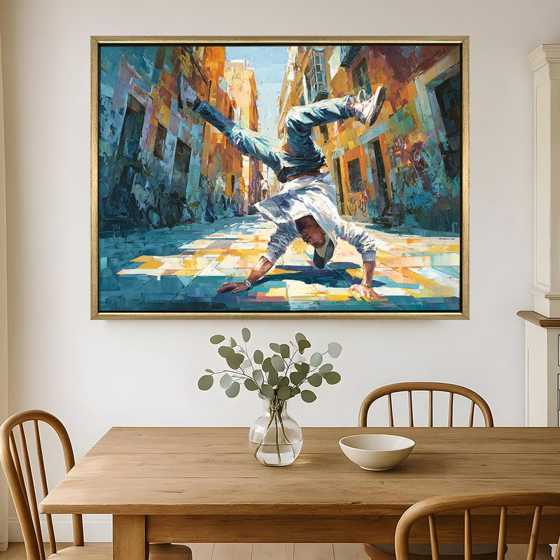 Spectrum Dancer Canvas Wall Painting With Frame