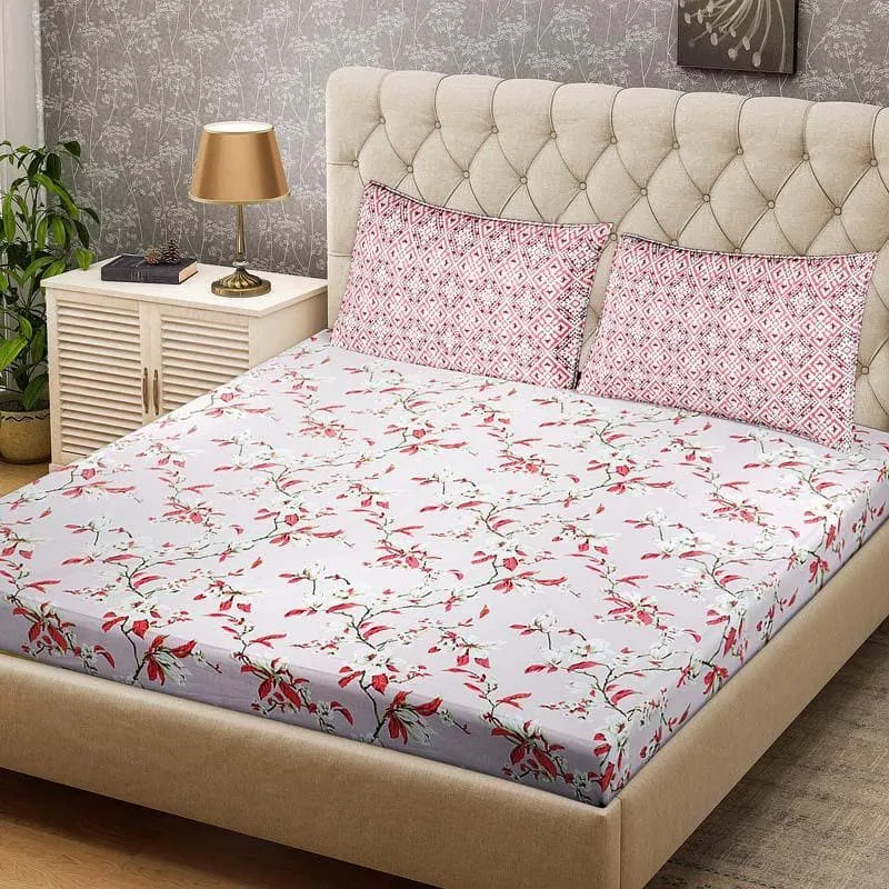 Spring Love Cotton Bedsheet - 120 TC media 1