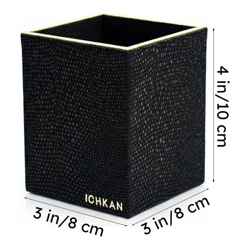 Tisquo Faux Leather Pen Stand - Black media 9