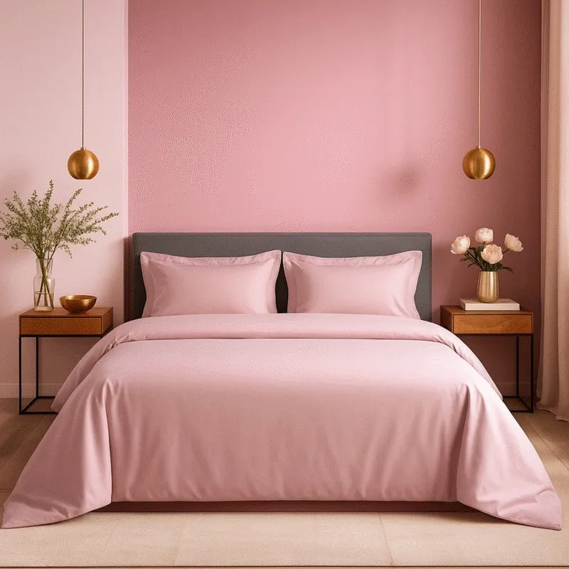 SoloTone Cotton Bedsheet (Pink) - 600 TC media 3