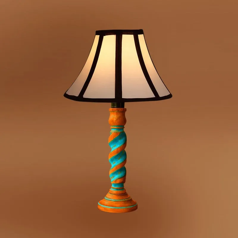 Elara Evara Wooden Table Lamp - Multicolor media 7