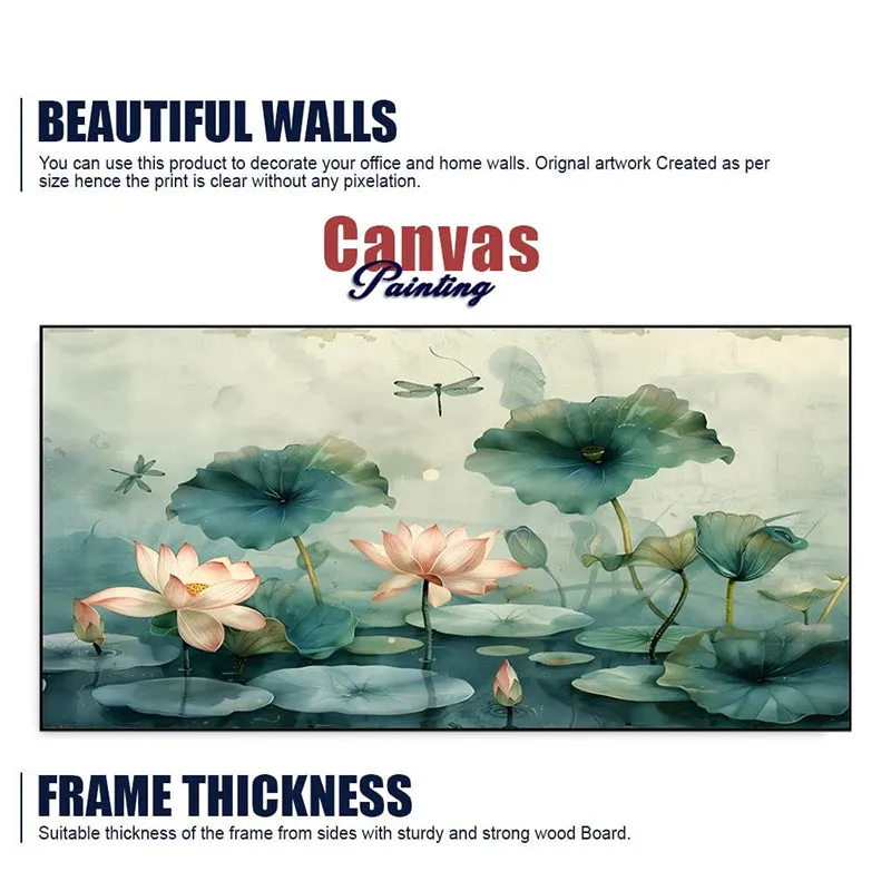 Lotus Vista Canvas Wall Painting media 9
