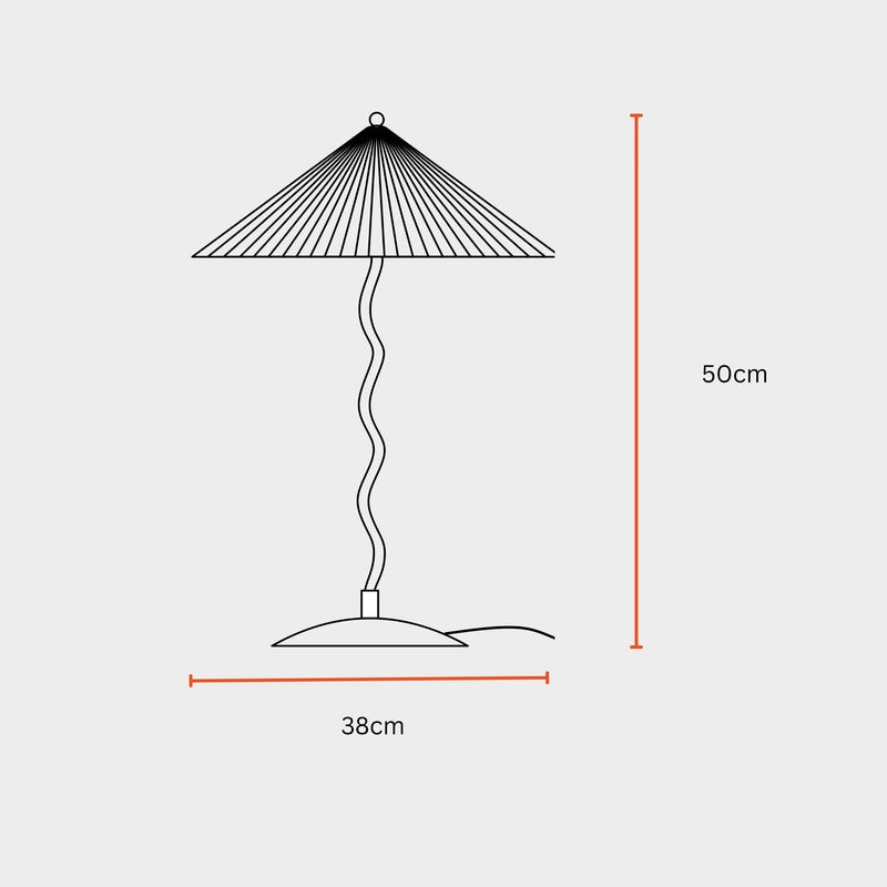 Fig Living Wavy Table Lamp - Ivory,Silver media 9