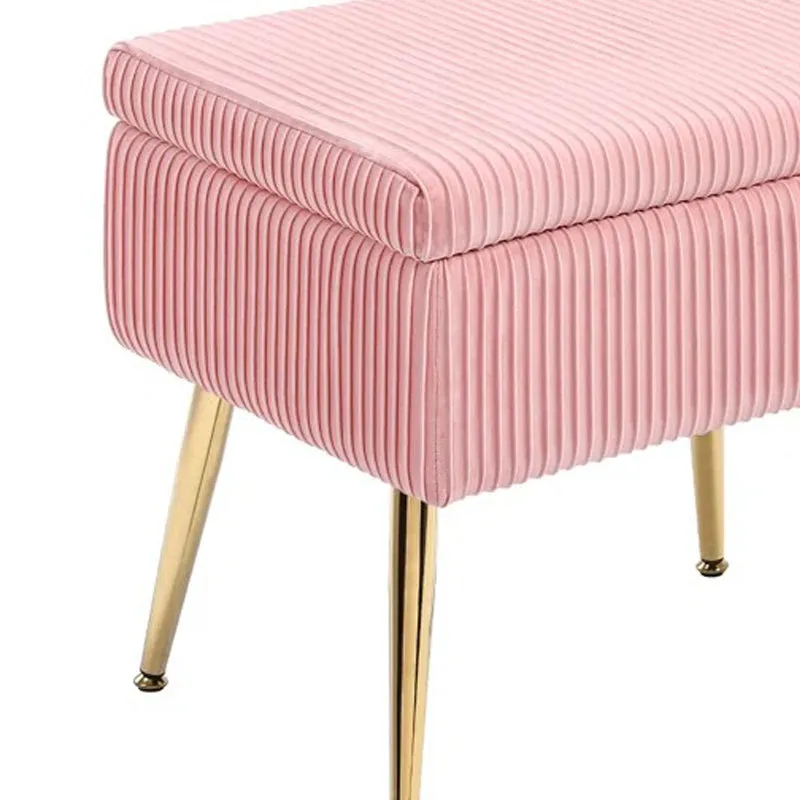 Kylen Softiq Ottoman - Pink & Gold media 5