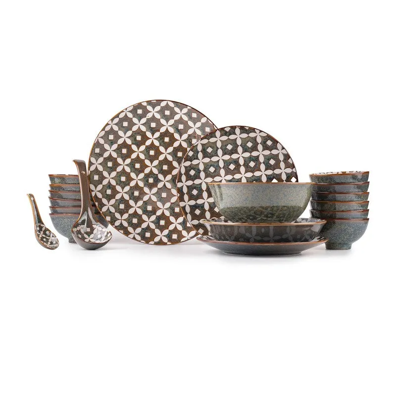 DineHollow Porcelain Dinner Set - 35 Piece Set media 3