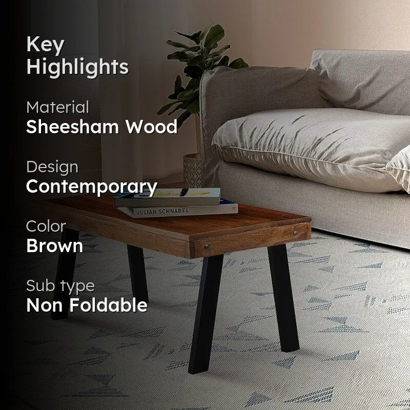 Xexon Sheesham Wooden Center Table - Brown media 2