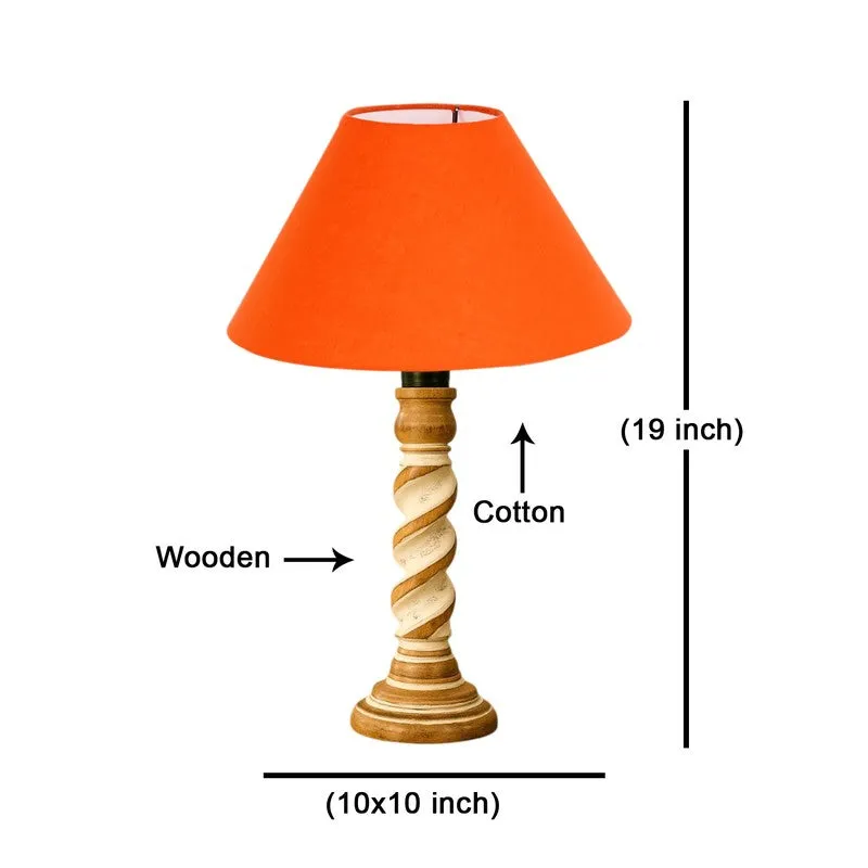 Modera Kyne Wooden Table Lamp - Orange media 8