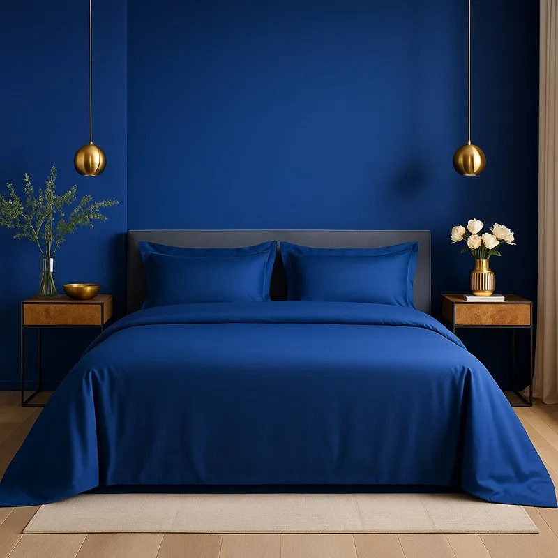 SoloTone Cotton Bedsheet (Blue) - 600 TC media 3