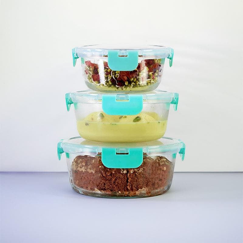 Crusade Round Glass Container (390, 635 & 930 ML) - Set Of Three media 3