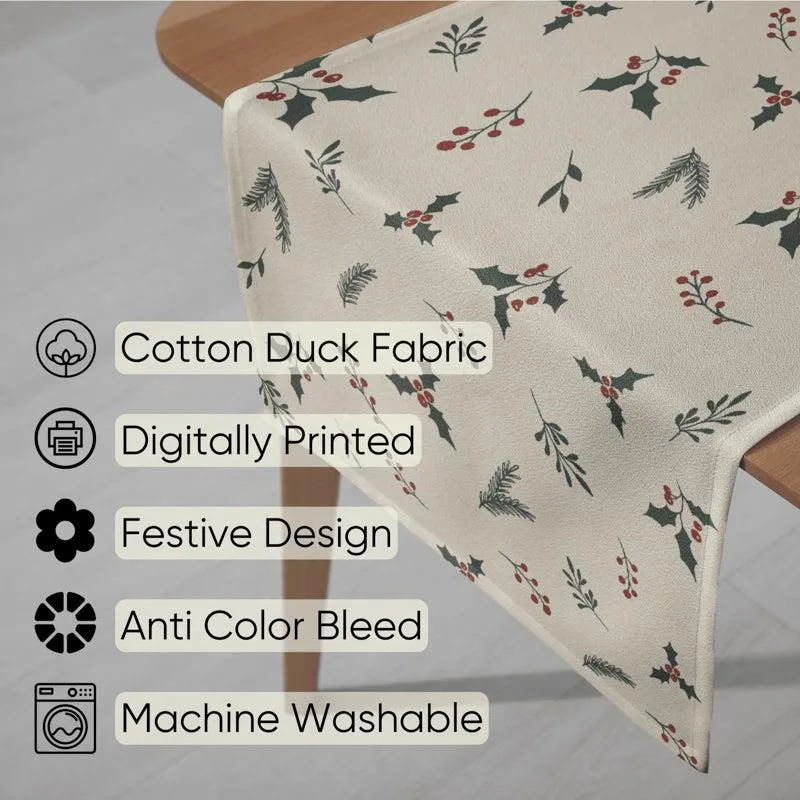 Holly Whispers Cotton Canvas Table Runner media 4