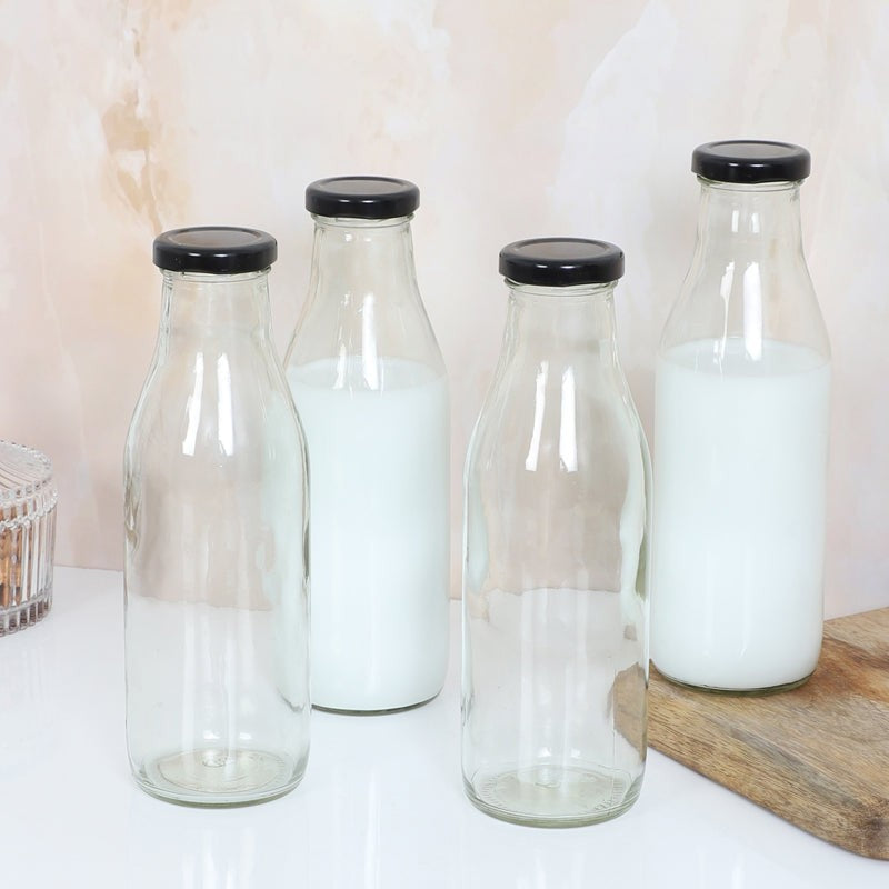 Katra Glasses Milk Bottle (500 mL Each) - Set Of Four media 5