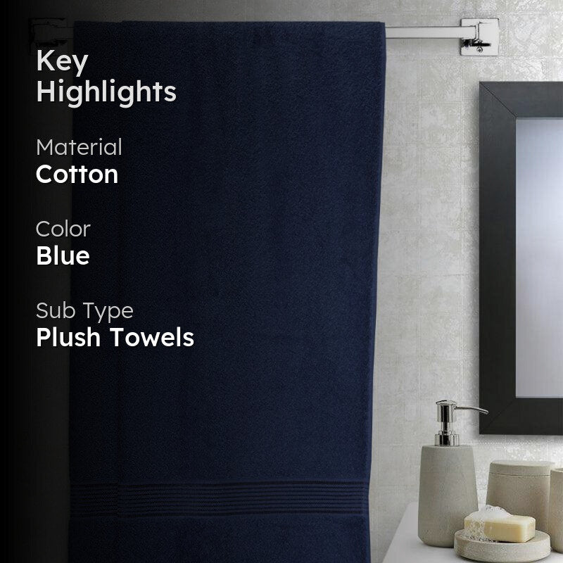 Bodil Bath Towel (Navy Blue) - Set Of Two media 2