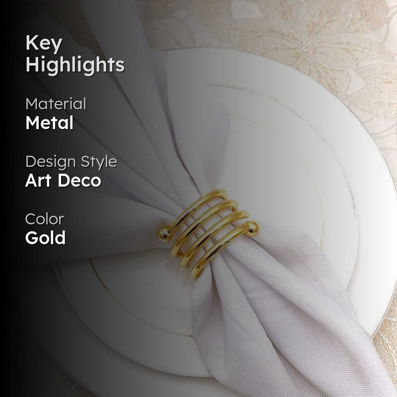 Spiral Swoop Napkin Ring - Set Of Four media 2