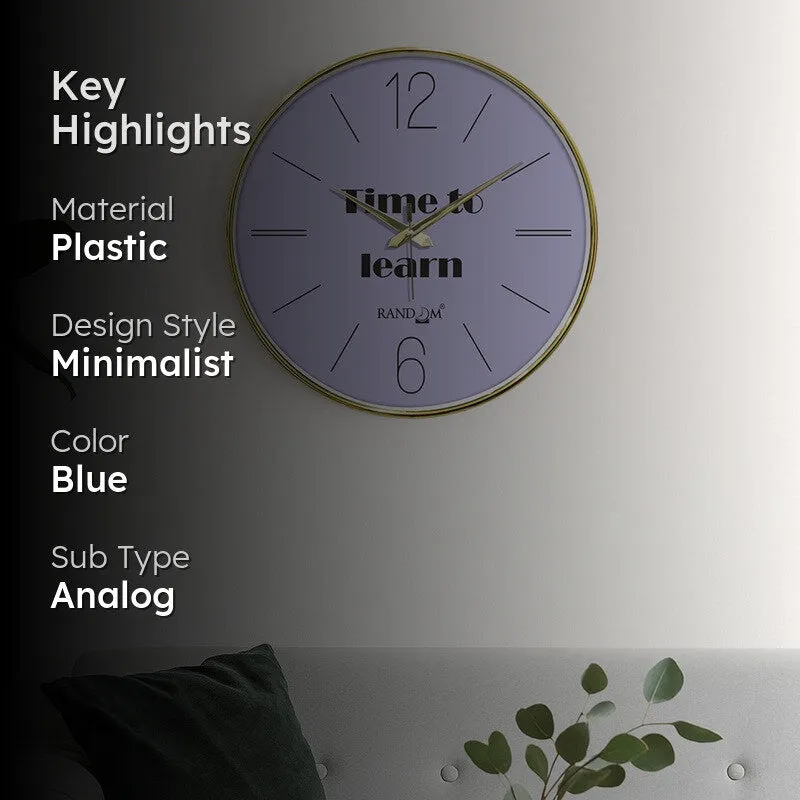 Time To Learn Round Analog Wall Clock - Blue media 2