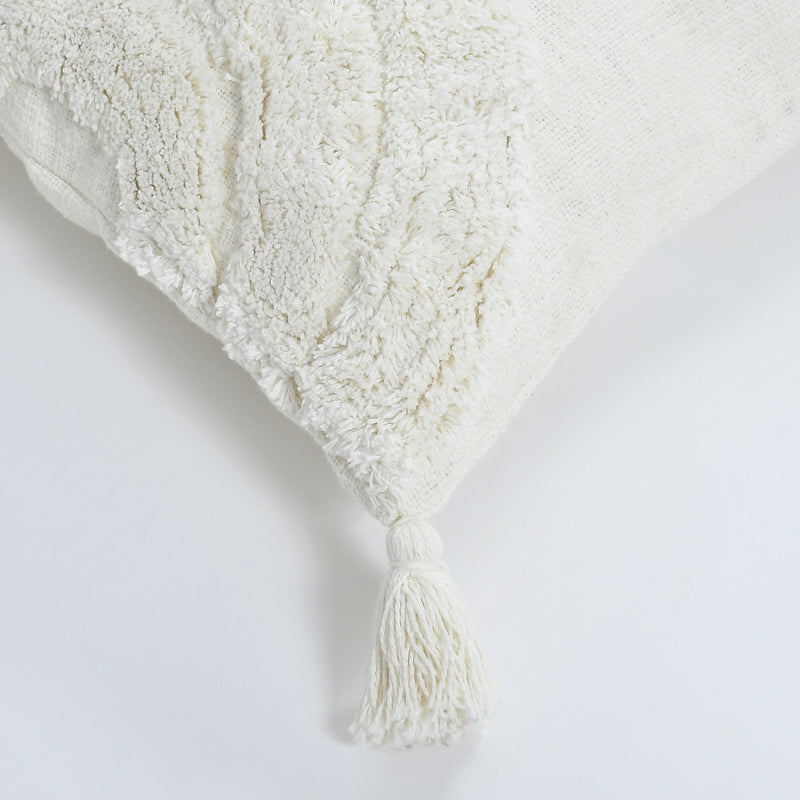 Aquila  Tufted Cushion Cover (White) - Set Of Two media 4