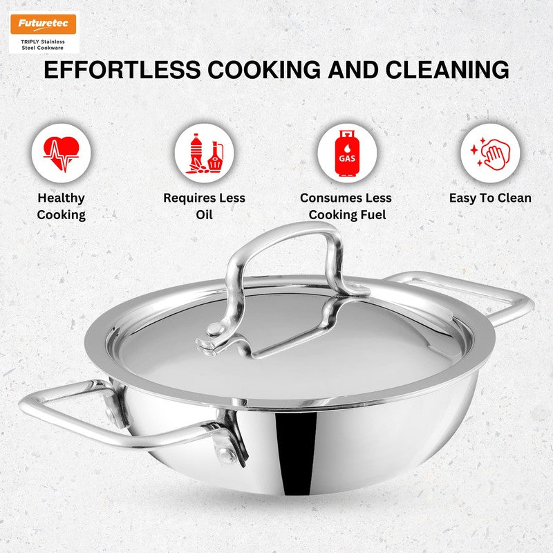 Kraft Cook Craze Kadhai With Lid - 3300 mL media 8