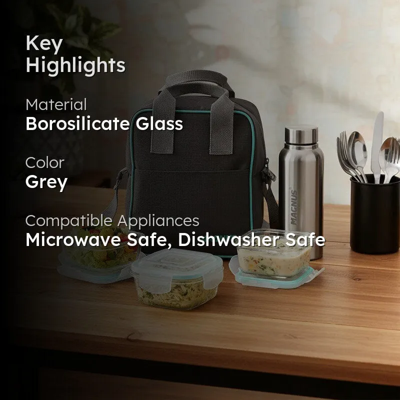 Elyra Lunch Box with Bottle & Lunch Bag - Five Piece Set media 2