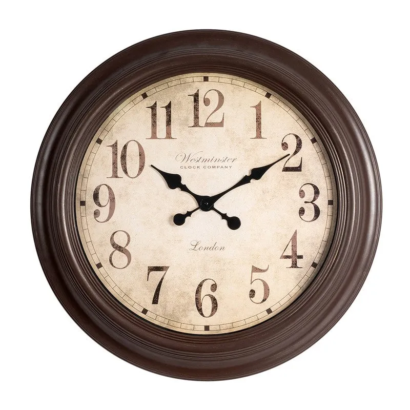 Homestead Round Wall Clock - Brown media 5