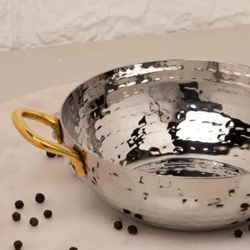 Vintage Allure Hammered Kadhai Serving Pot - 800 ML media 4