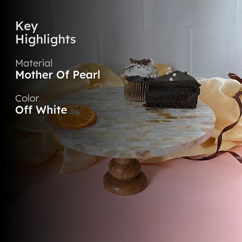 Mer-Maison Mother Of Pearl Cake Stand media 2