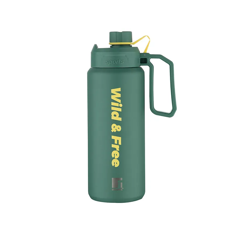 Bergner Thermolux Double Walled Hot & Cold Flask (Green) - 1000 mL media 3