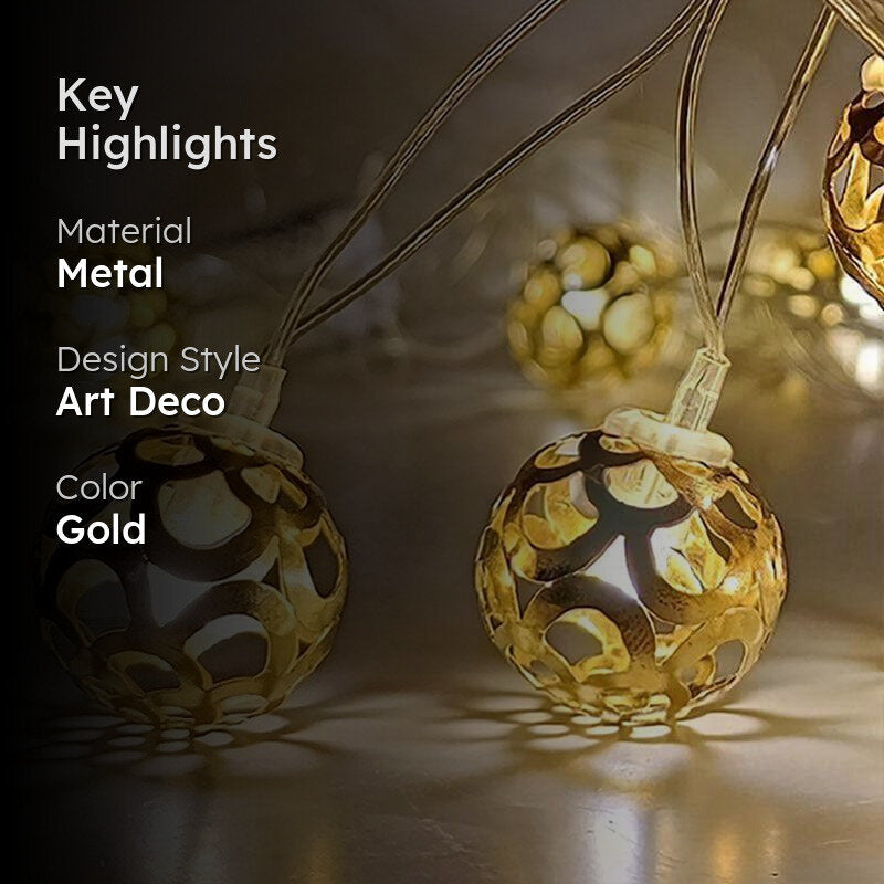 Globe Glow Metal String Light media 2