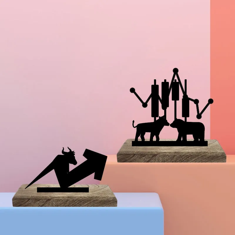 Market Forces at Play Showpiece - Set Of Two media 1