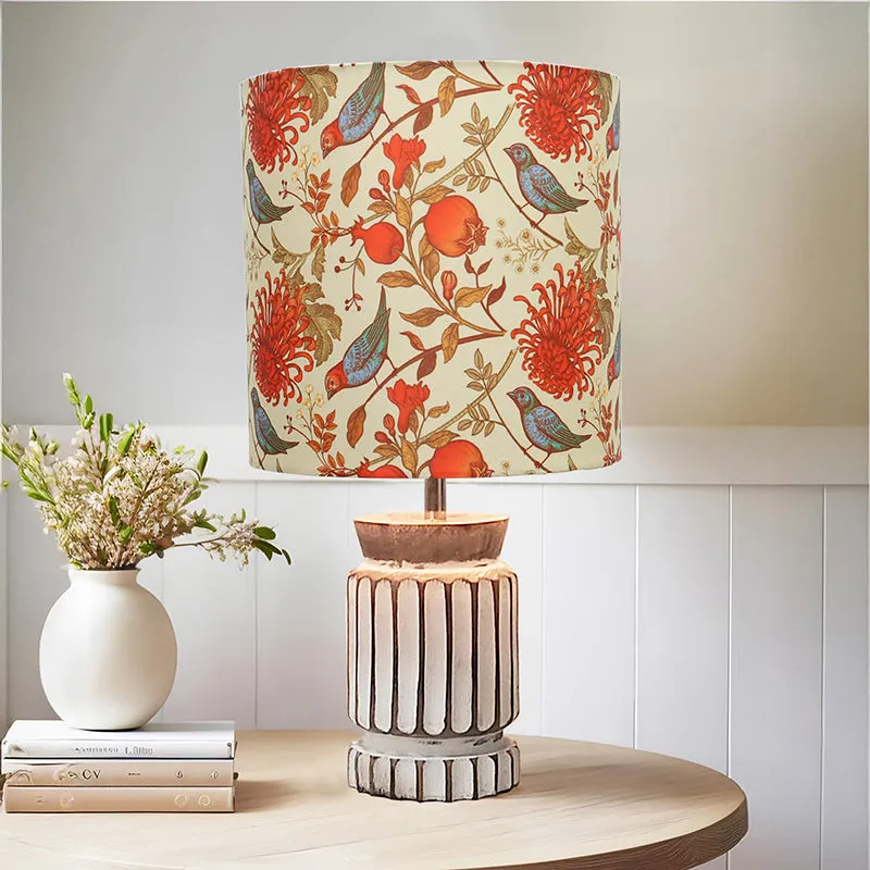 Lacewing Carved Fabric Table Lamp - Multicolor media 2